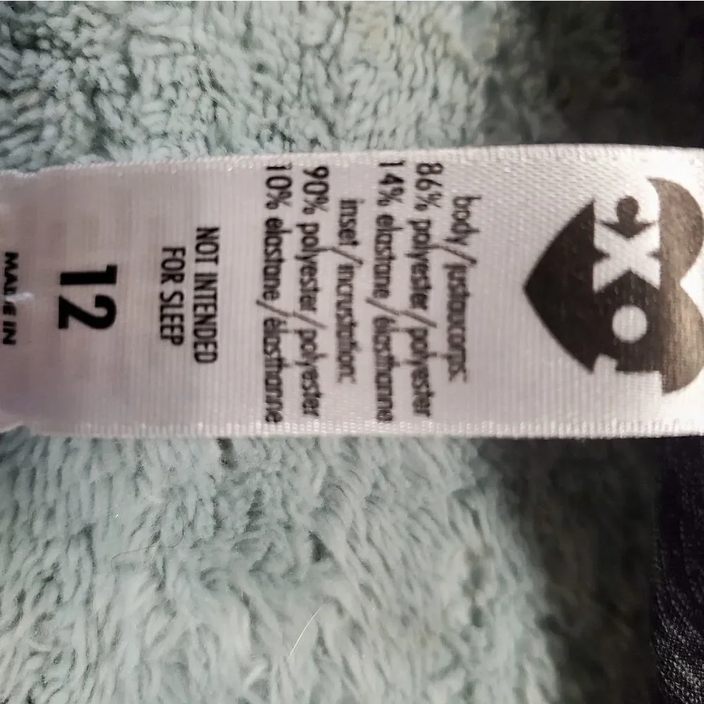 Girls Justice Black Gray White Tricolor Glitter Logo Leggings Size 12